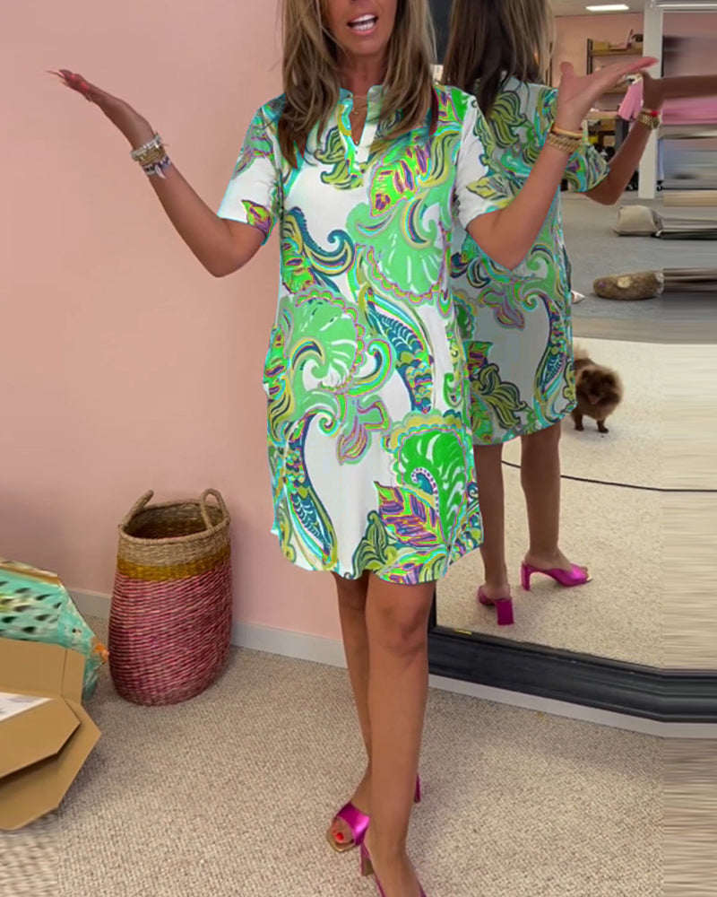 Emery | Slim-fit printed dress