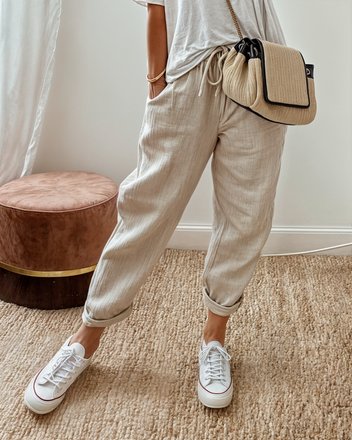 Rosa | Elegant Linen-Blend Pants