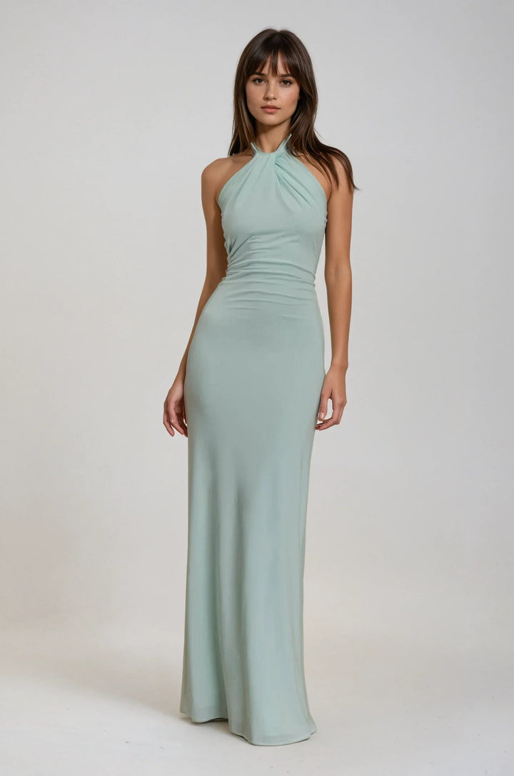 Elyna | Halter Neck Maxi Dress