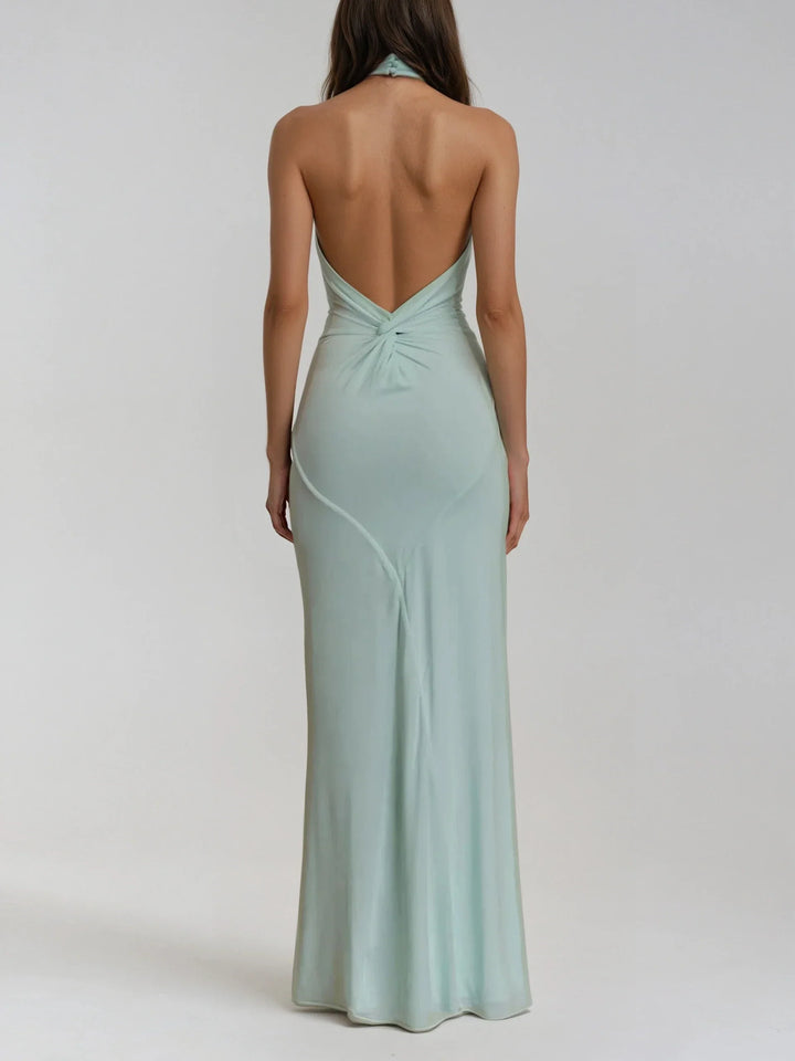Elyna | Halter Neck Maxi Dress