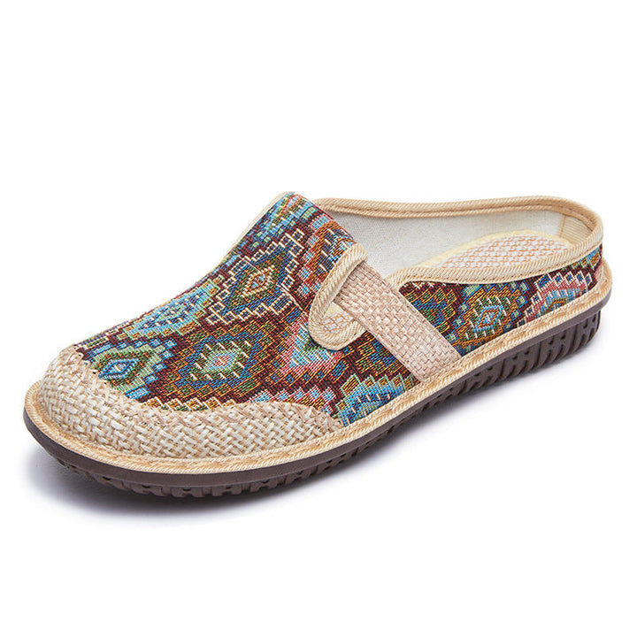 Dory | Orthopedic Embroidered Aztec Pattern Sandals