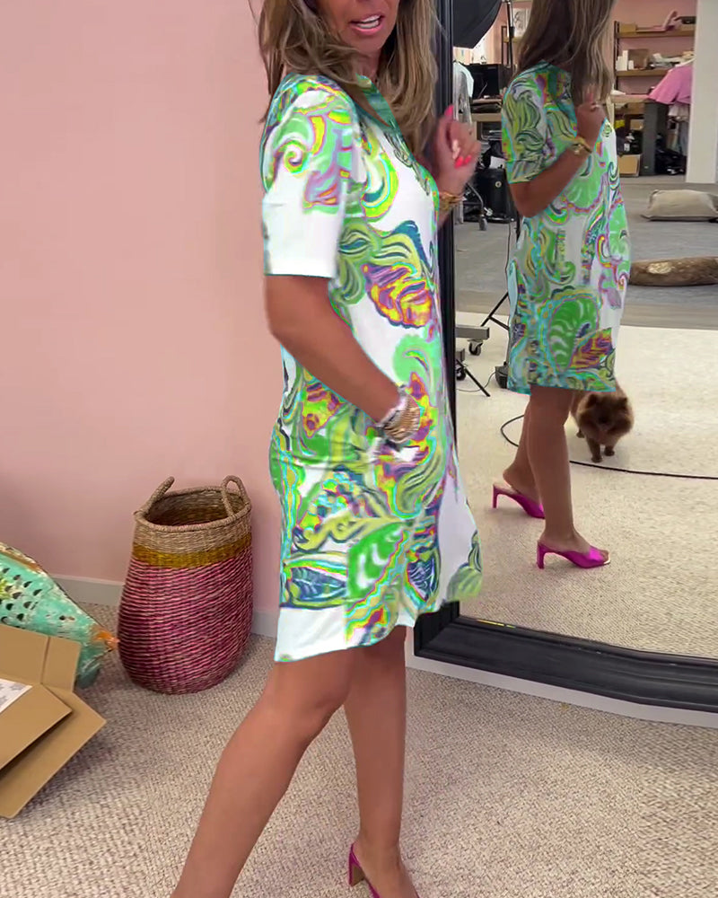 Emery | Slim-fit printed dress