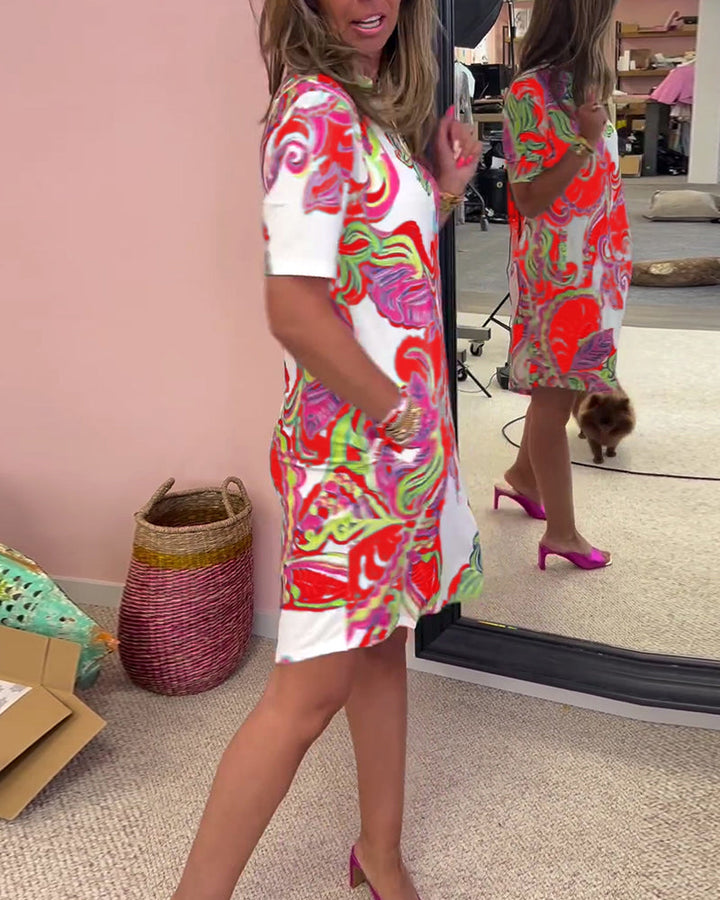 Emery | Slim-fit printed dress