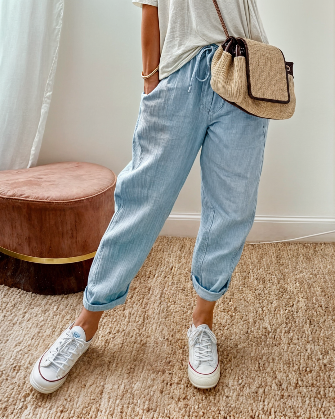 Rosa | Elegant Linen-Blend Pants