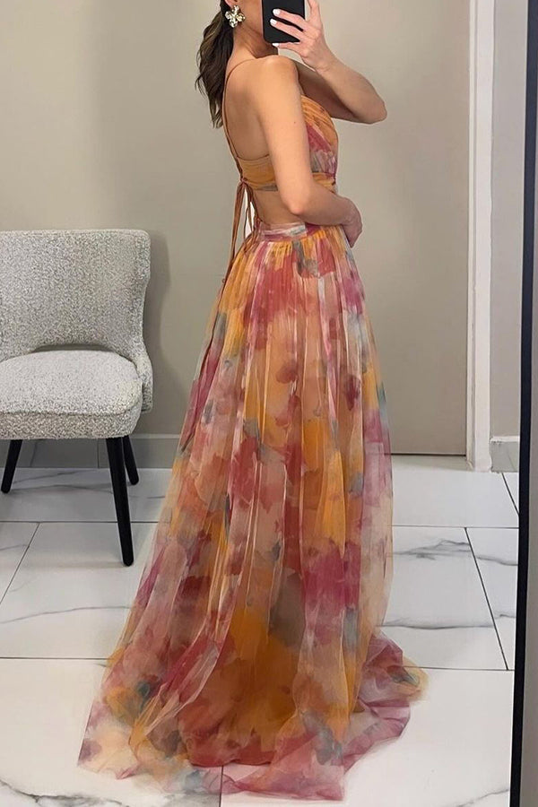 Carola | Charmante Robe Maxi à Imprimé Floral