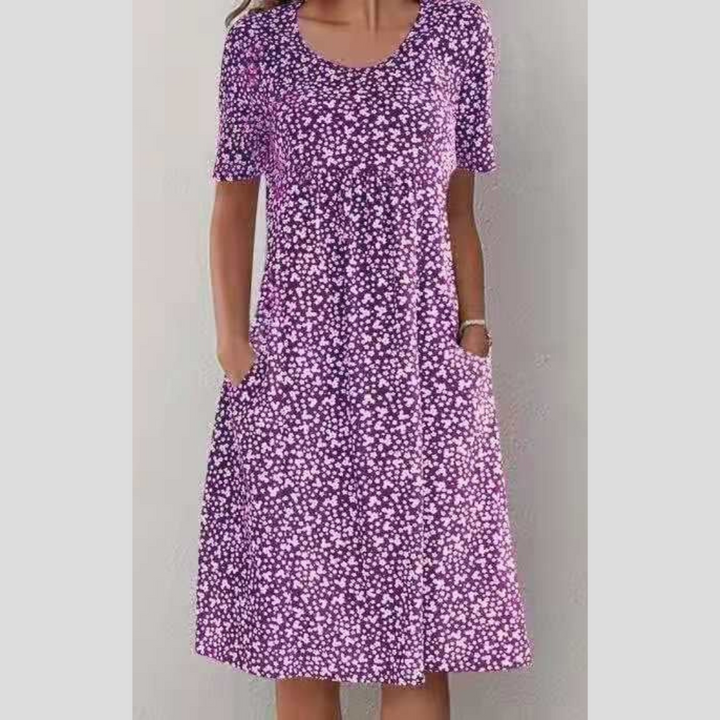 Amara | Chic Midi Dress with Floral Print