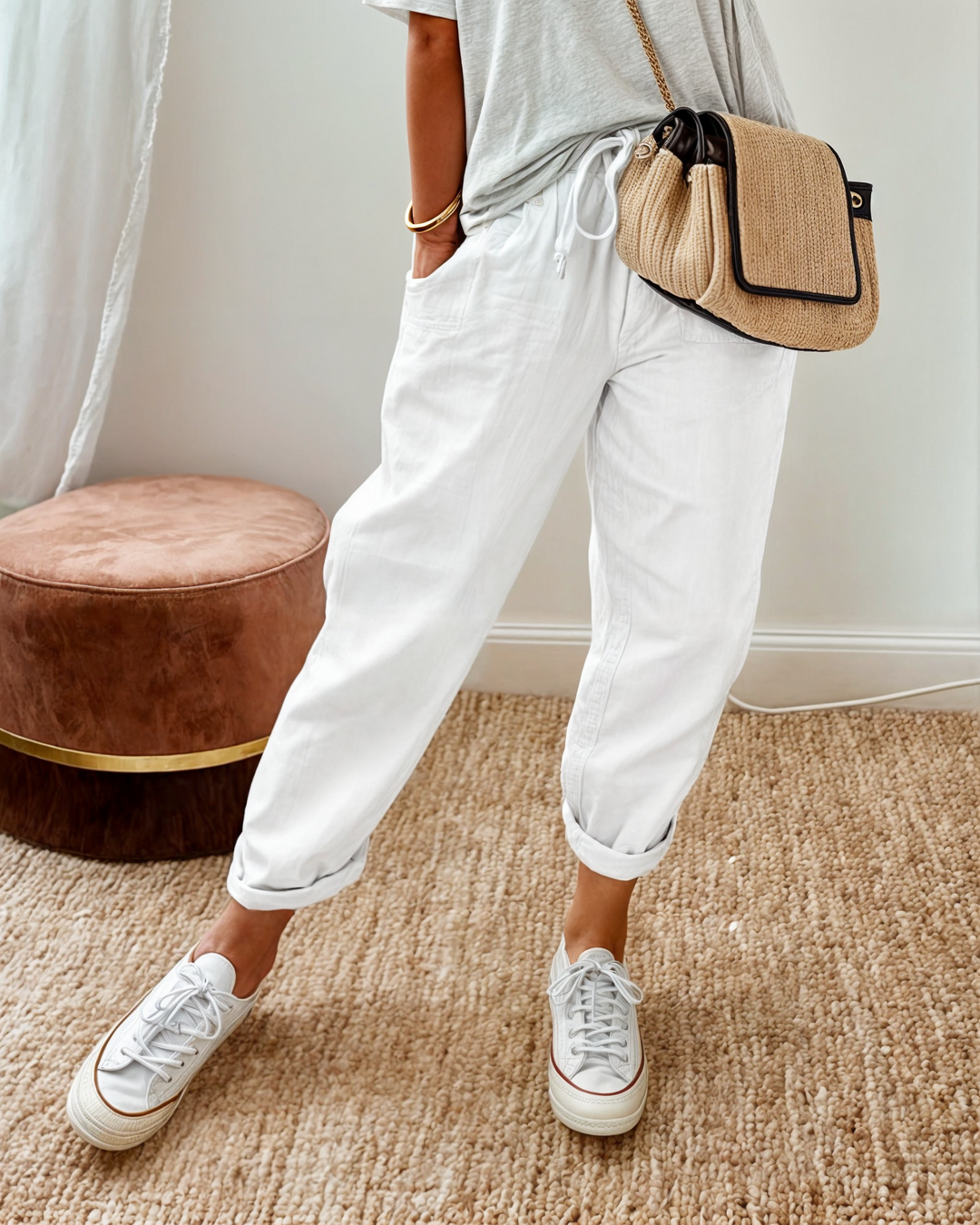 Rosa | Elegant Linen-Blend Pants