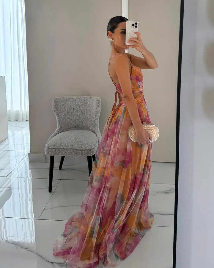 Carola | Charmante Robe Maxi à Imprimé Floral