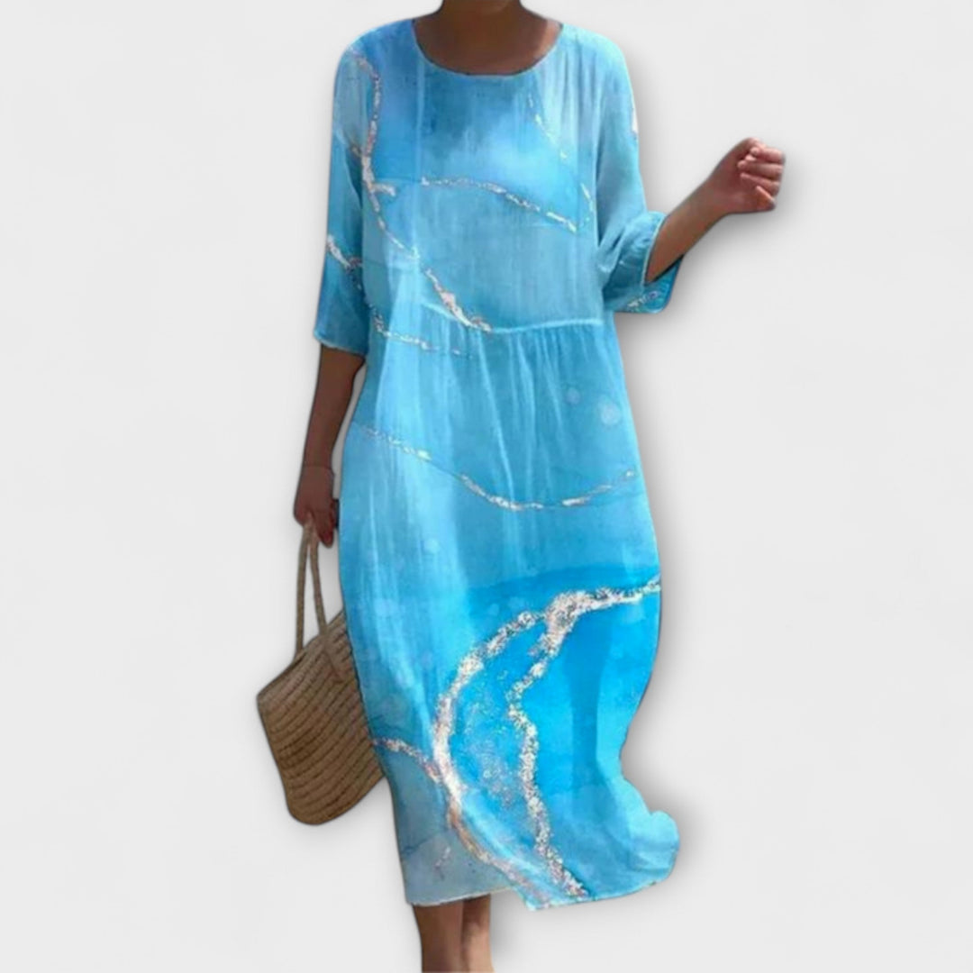 Miranda | Élégante Robe Maxi à Motif Floral