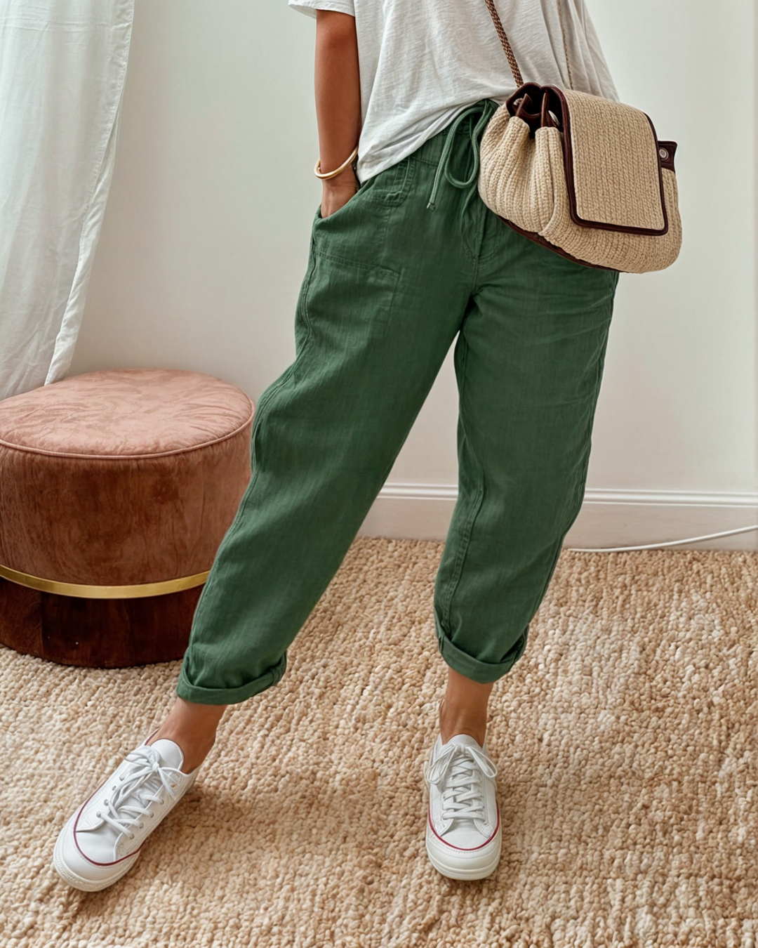 Rosa | Elegant Linen-Blend Pants
