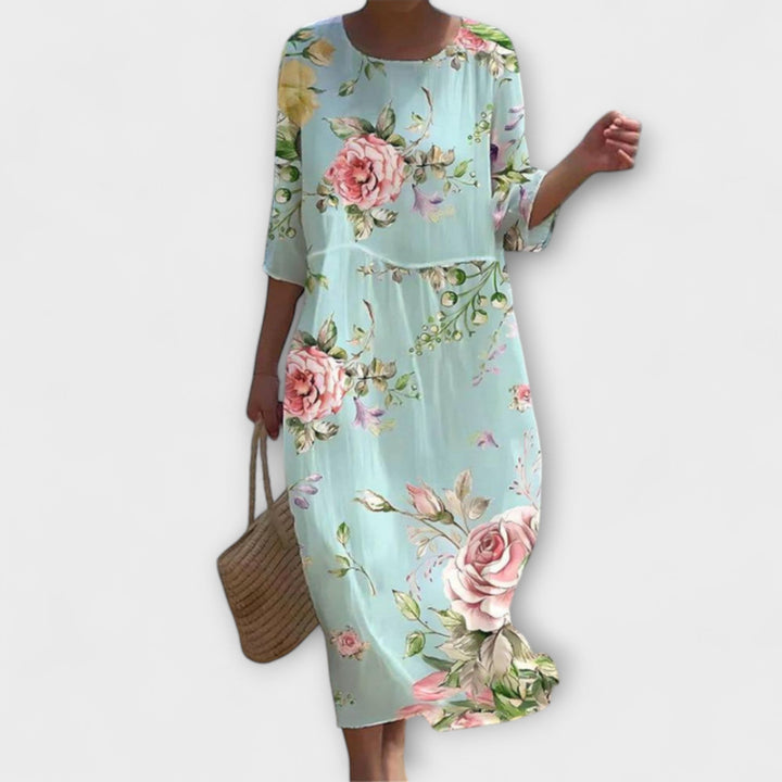 Miranda | Élégante Robe Maxi à Motif Floral