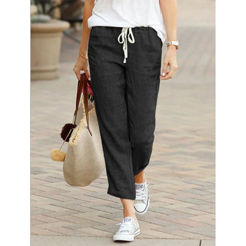 Clover | Linen Drawstring Pants