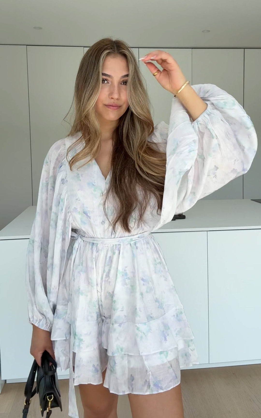 FLOWER JUMPSUIT LAVENDER