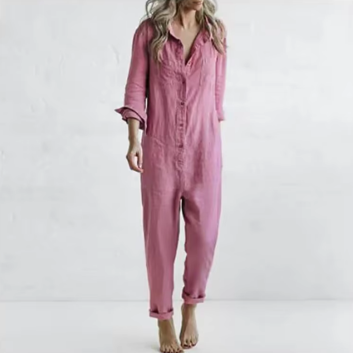 Maddie | Long Sleeve Pocket Jumpsuit