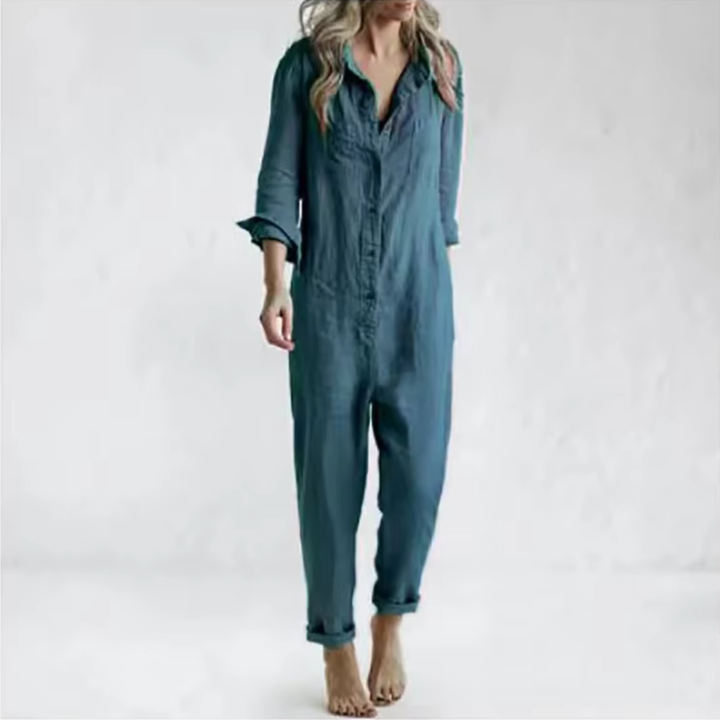 Maddie | Long Sleeve Pocket Jumpsuit