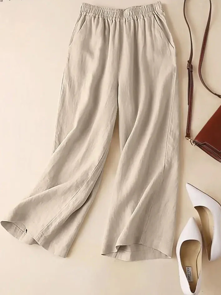 Zandea | Casual Light Solid Color Pants