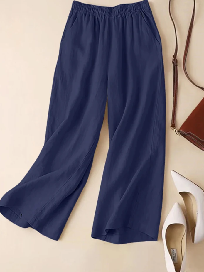 Zandea | Casual Light Solid Color Pants