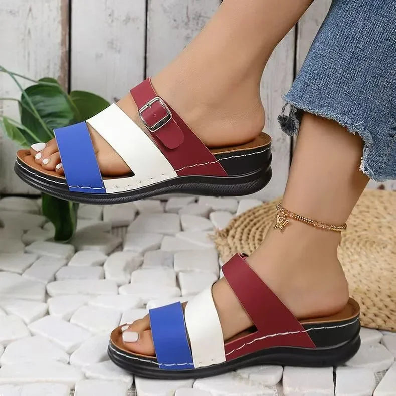 Nari | Orthopedic Rainbow Slide Sandals