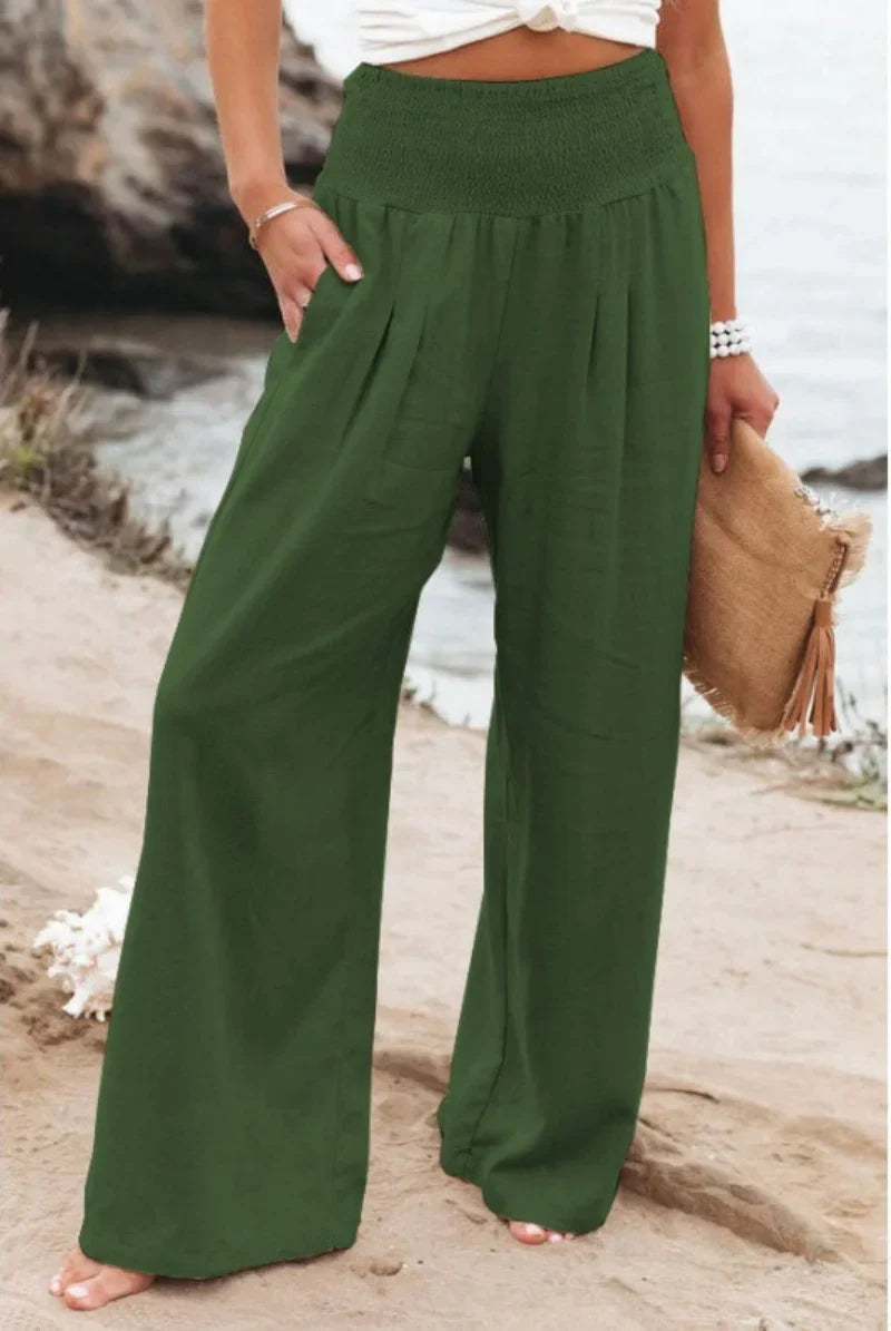 Zenya | Boho Linen Palazzo Pants