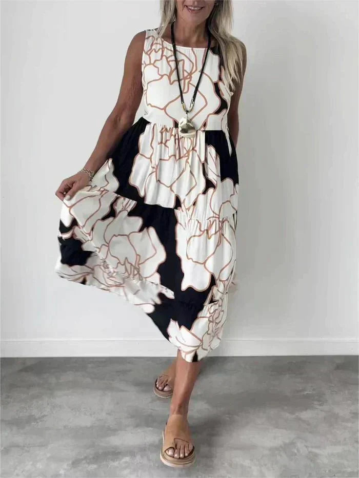 Aveline | Stylish Floral Pattern Dress