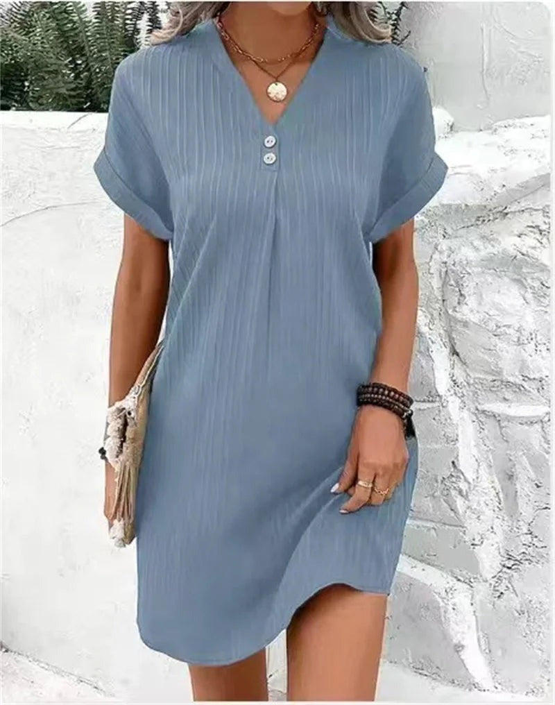 Bella | Easy V-Neck Tunic Dress