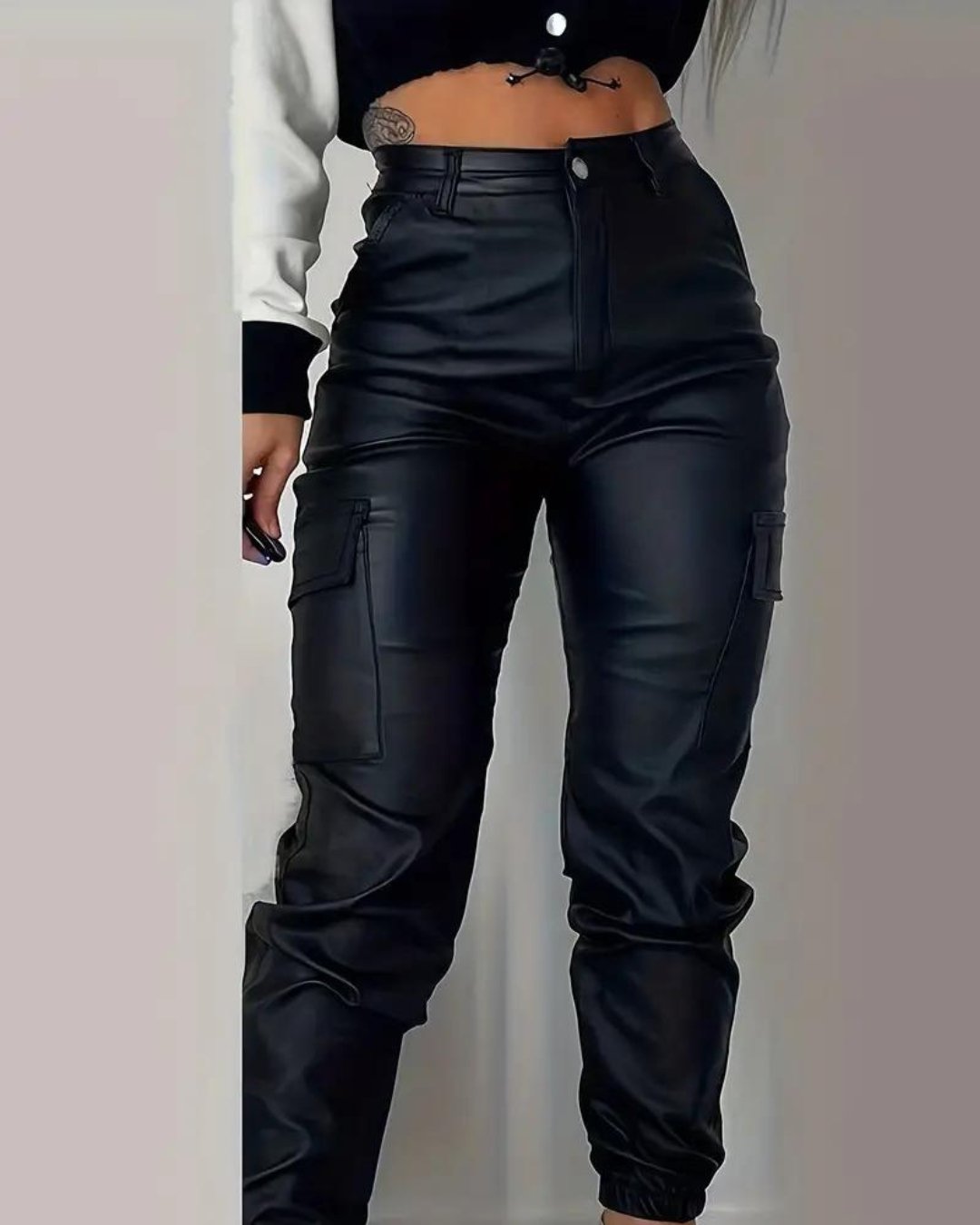 Lisa | Cargo Leather Pants