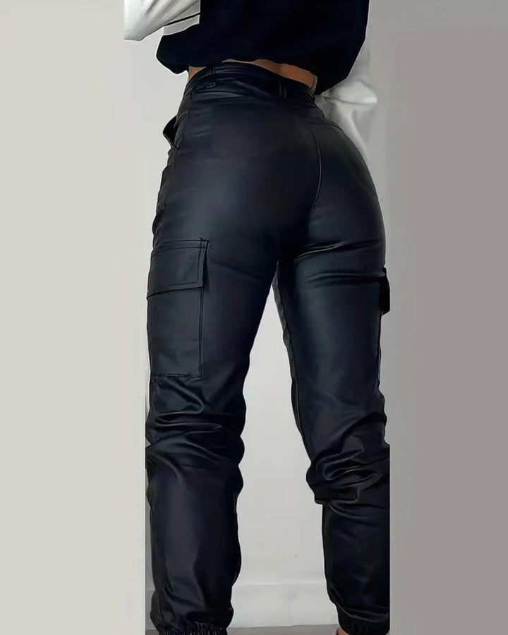 Lisa | Cargo Leather Pants