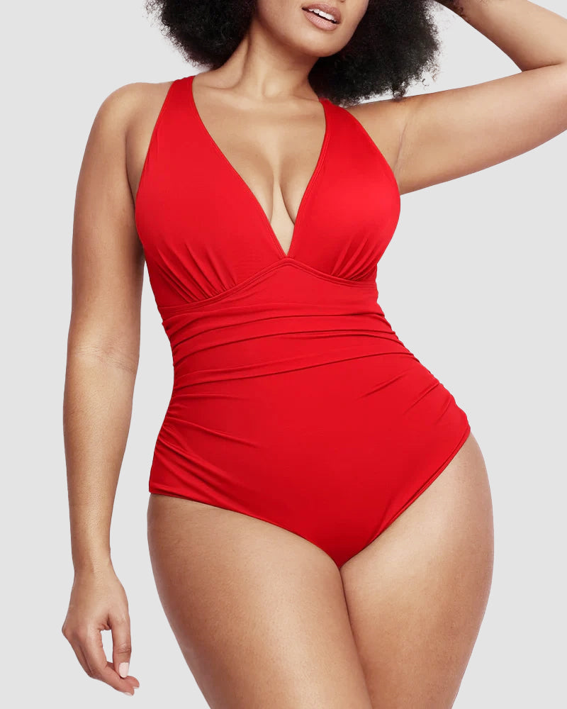 Wioletta | Maillot de bain sculptant à dos ouvert