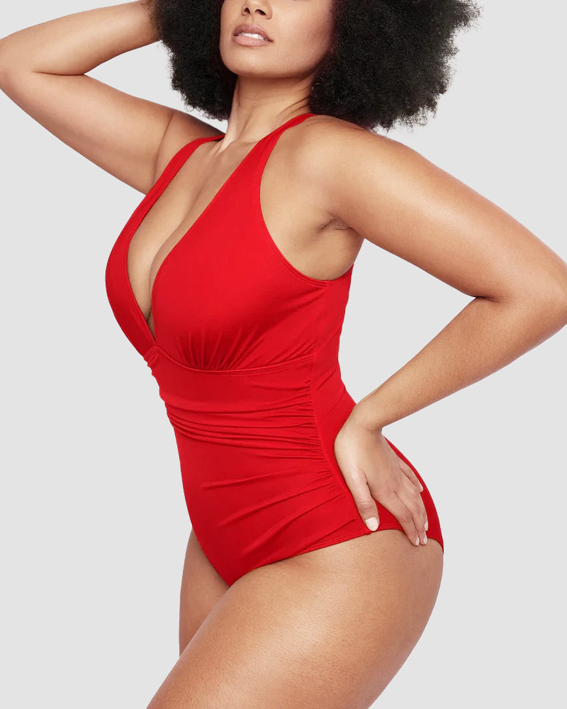 Wioletta | Maillot de bain sculptant à dos ouvert