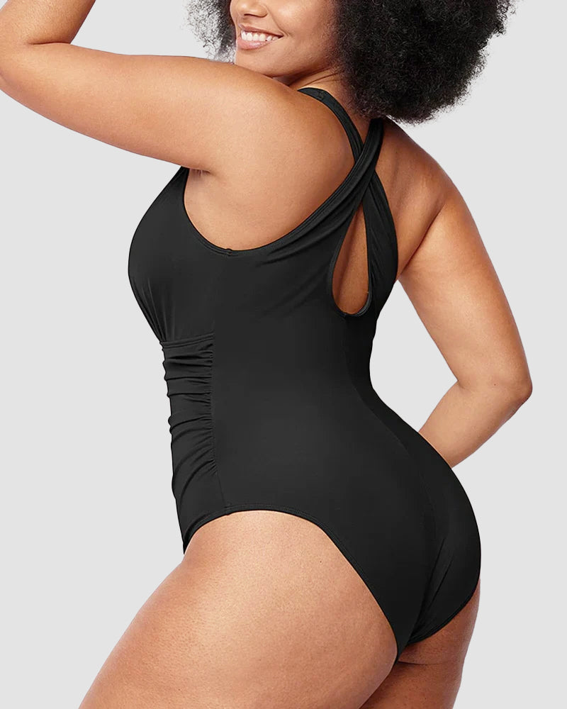 Wioletta | Maillot de bain sculptant à dos ouvert