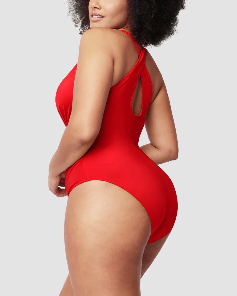 Wioletta | Maillot de bain sculptant à dos ouvert