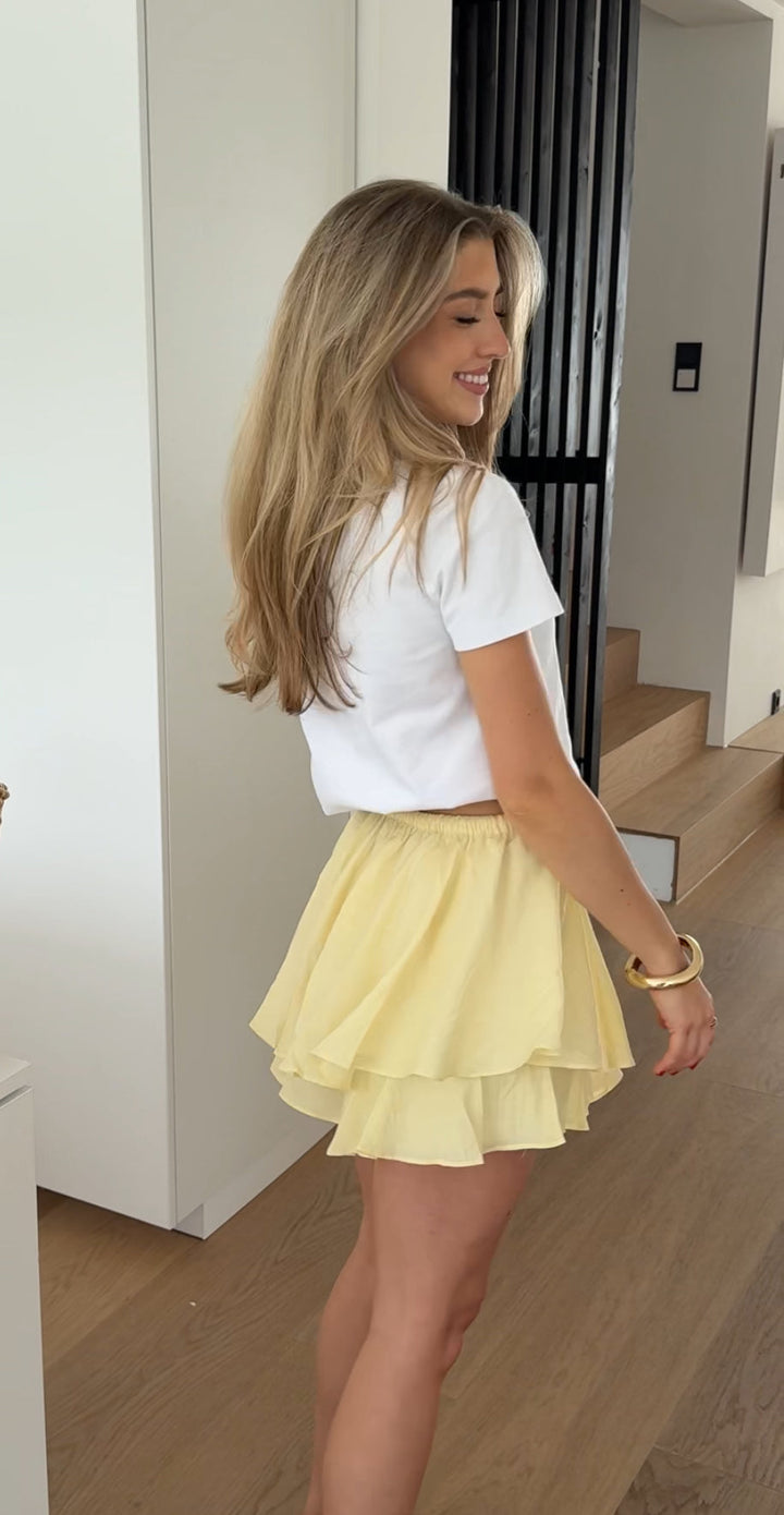 FLARED SKIRT LEMON