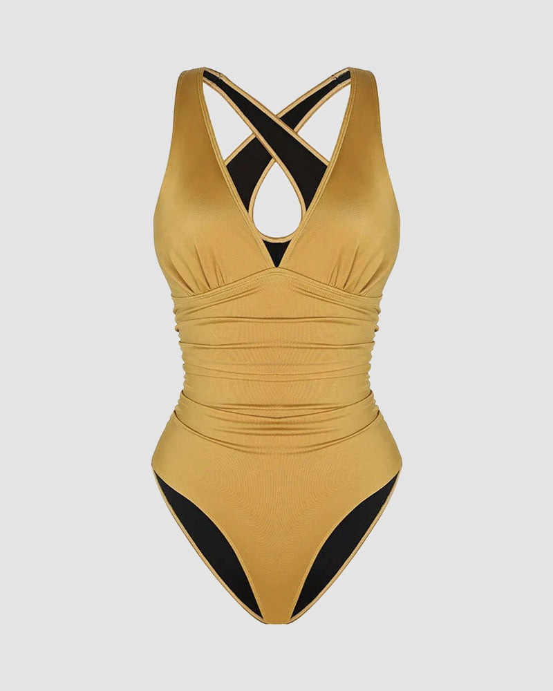 Wioletta | Maillot de bain sculptant à dos ouvert