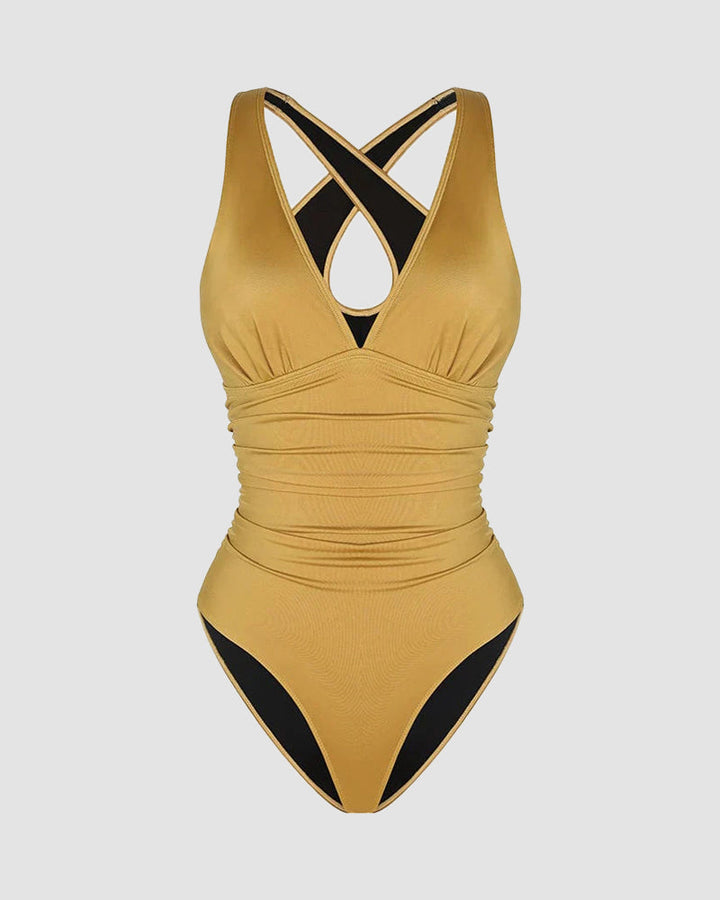 Wioletta | Maillot de bain sculptant à dos ouvert