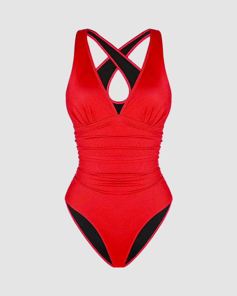 Wioletta | Maillot de bain sculptant à dos ouvert