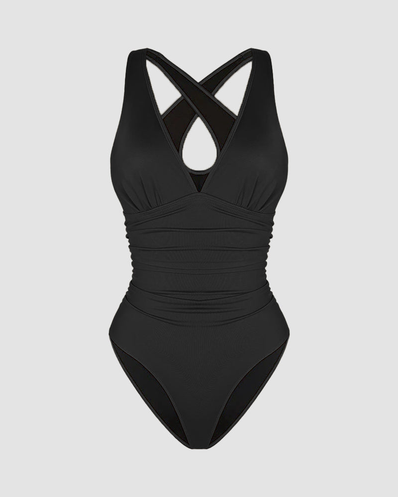 Wioletta | Maillot de bain sculptant à dos ouvert
