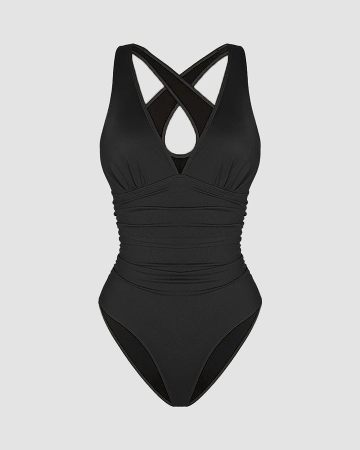 Wioletta | Maillot de bain sculptant à dos ouvert