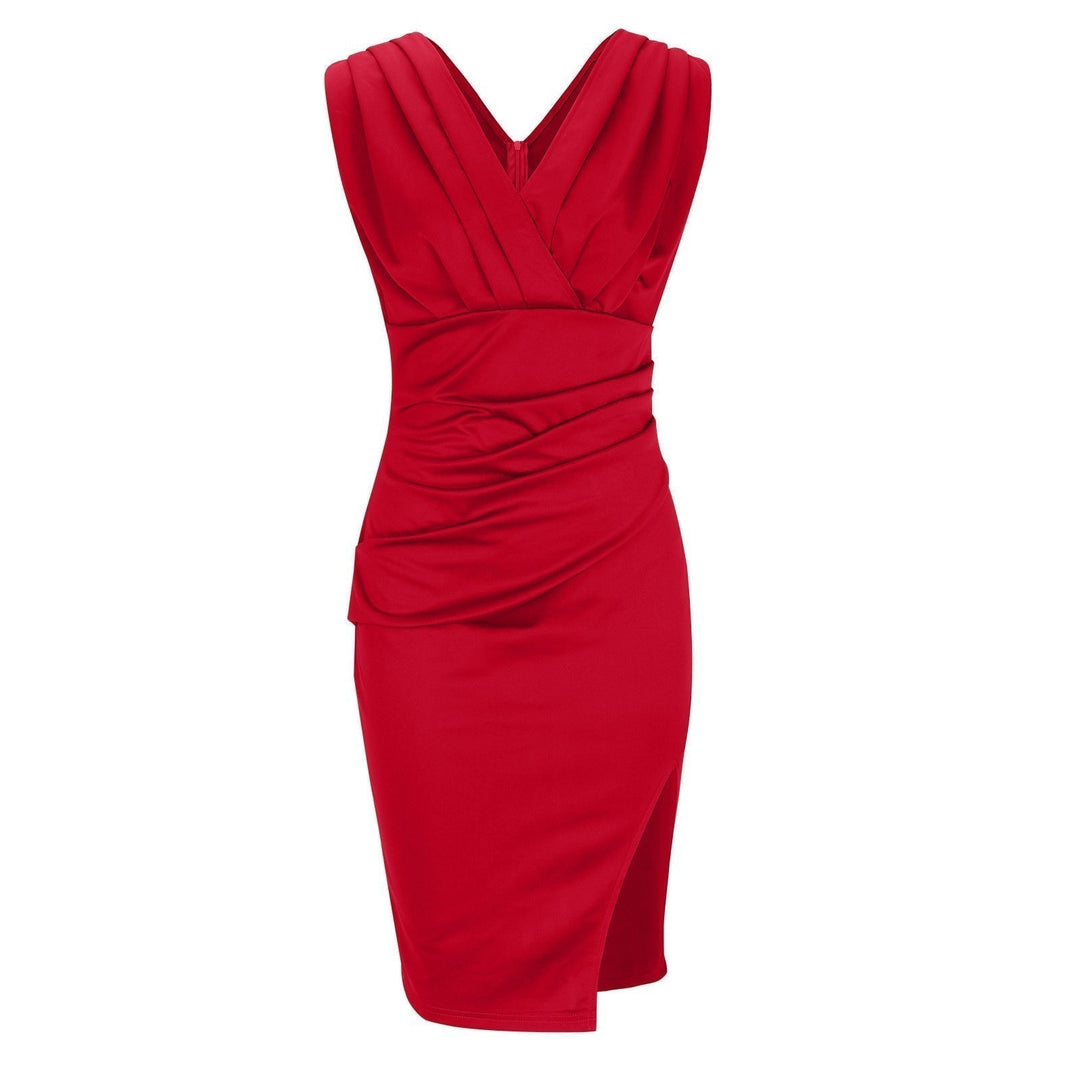 Taylor | Robe cintrée avec décolleté en V et fente