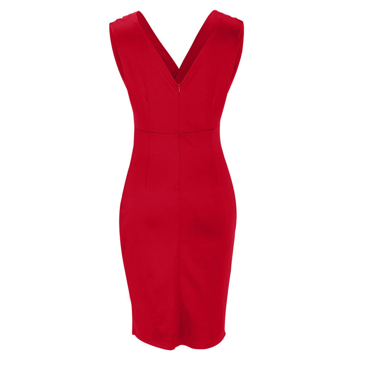 V-Neck Isa Dress with Side Slit