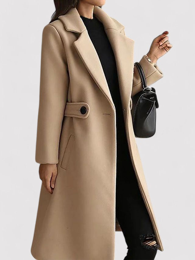 Elise | Manteau d'hiver en laine avec ceinture