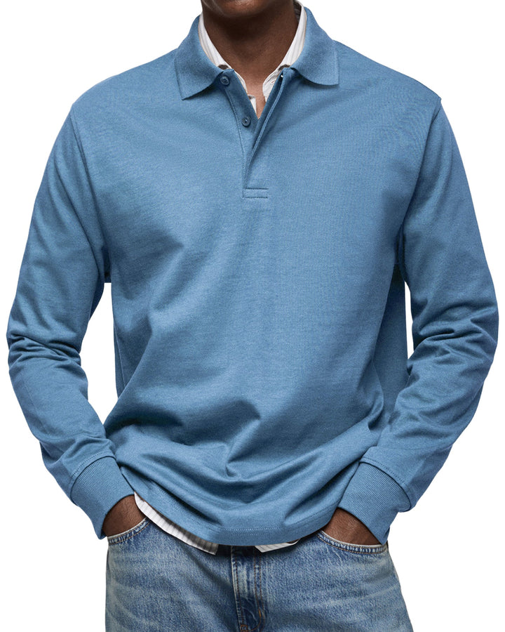 TOBE™ - Relaxed Fit Long Sleeve Polo
