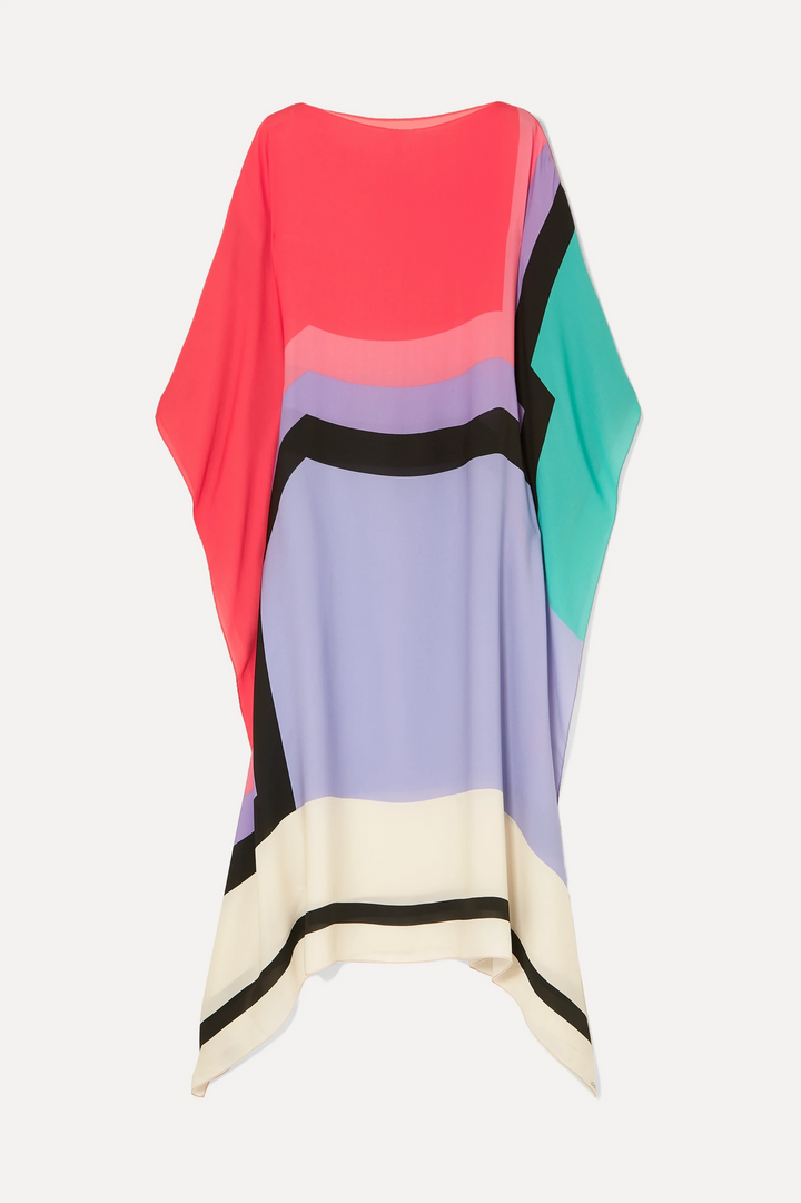 Iria | Élégant Caftan à Motif Géométrique