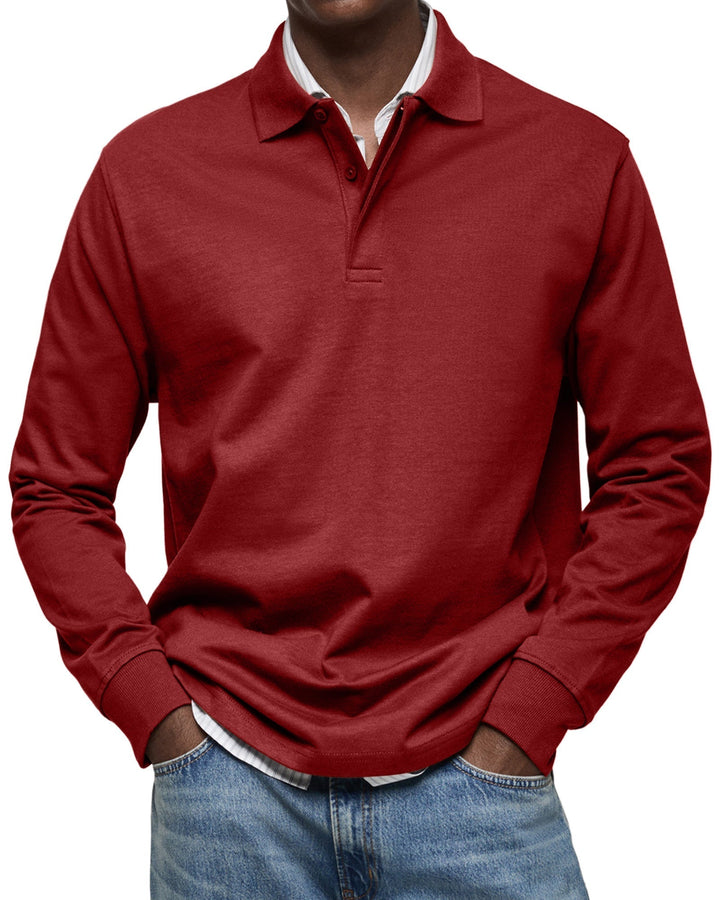 TOBE™ - Relaxed Fit Long Sleeve Polo