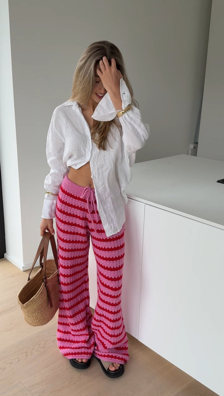 Cherry Summer Knit Trousers