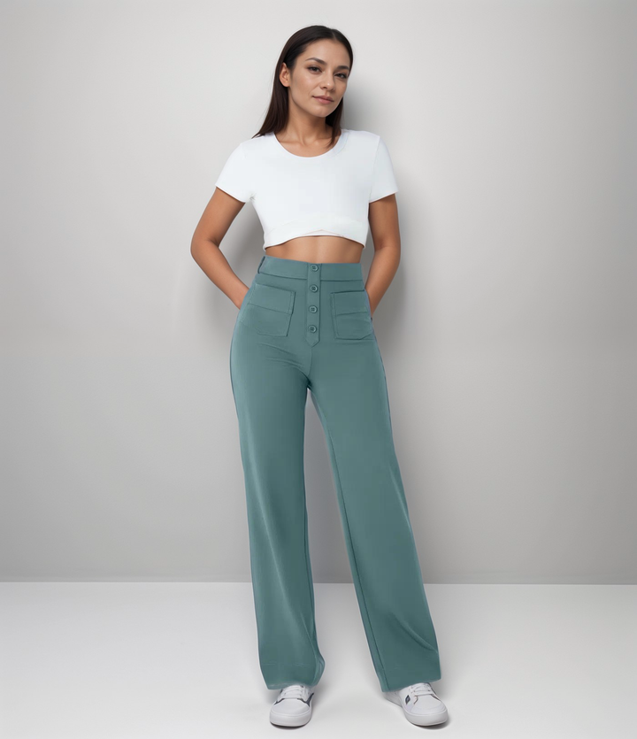 Elsa | Pantalons Élastiques Taille Haute