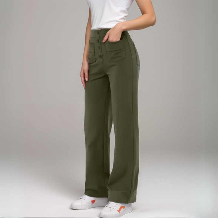 Elsa | Pantalons Élastiques Taille Haute
