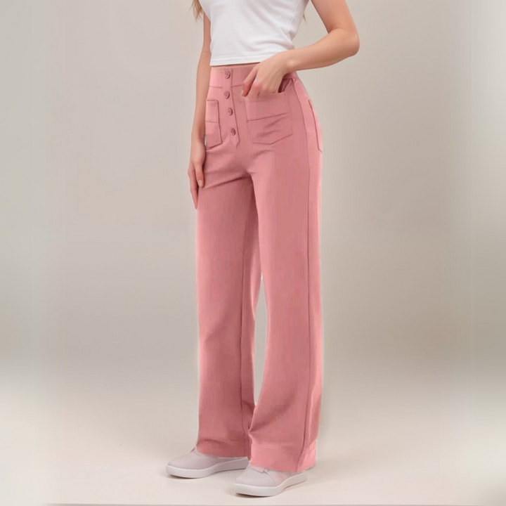 Elsa | Pantalons Élastiques Taille Haute