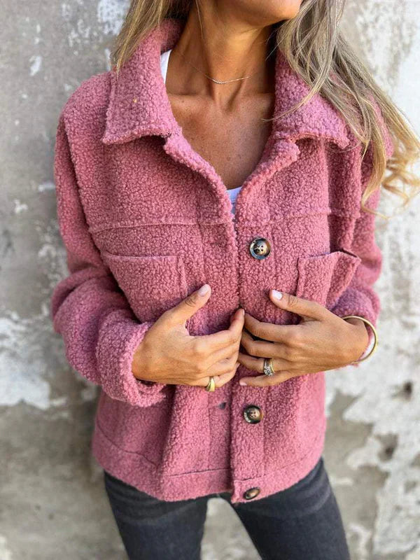 Dion™ - Veste Courte en Laine avec Col Revers