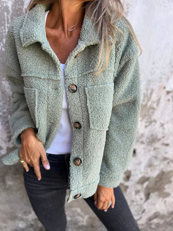 Dion™ - Veste Courte en Laine avec Col Revers