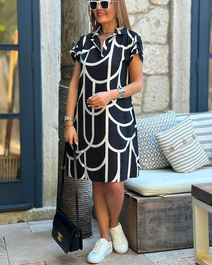 Emy | Élégante Robe à Motif Graphique